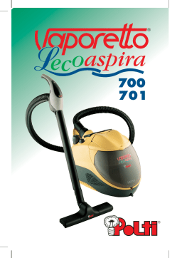 VAPORETTO LECOASPIRA 701 Manuel utilisateur