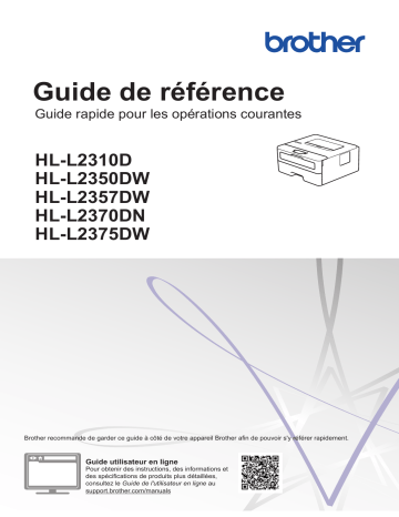 Manuel du propriétaire | Brother HL-L2310D Manuel utilisateur | Fixfr