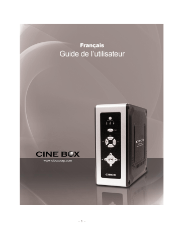 Manuel du propriétaire | CIBOX CINE BOX Manuel utilisateur | Fixfr