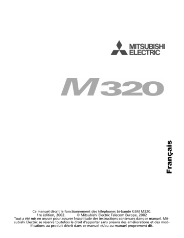 Mode d'emploi | Mitsubishi M320 Manuel utilisateur | Fixfr