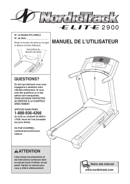 NordicTrack ELITE NTL16905.0 Manuel utilisateur