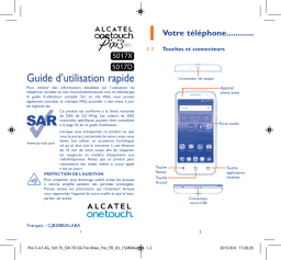 Alcatel One Touch Pixie 3 4.5 - 5017X Manuel utilisateur