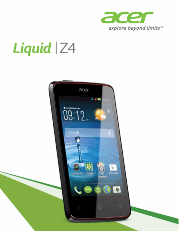 Z160 Duo | Z160 | Acer Liquid Z4 Duo Mode d'emploi | Fixfr