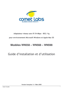 Comet Labs WN598 Manuel utilisateur