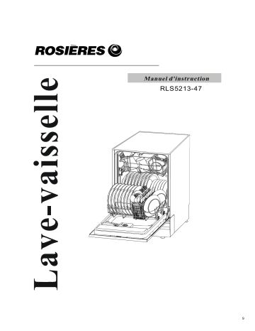 Manuel du propriétaire | ROSIERES RLS5213 Manuel utilisateur | Fixfr