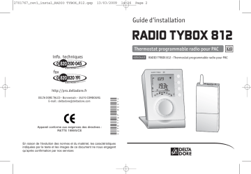 Manuel du propriétaire | DELTA DORE RADIO TYBOX 812 Manuel utilisateur | Fixfr
