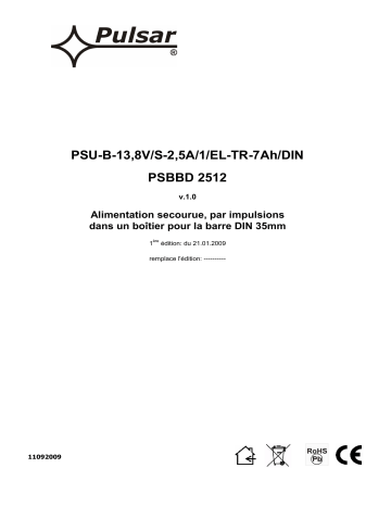 Mode d'emploi | Pulsar PSBBD2512 Manuel utilisateur | Fixfr