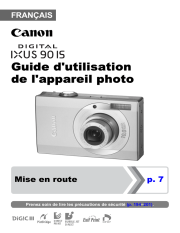 Mode d'emploi | Canon IXUS 90 IS Manuel utilisateur | Fixfr