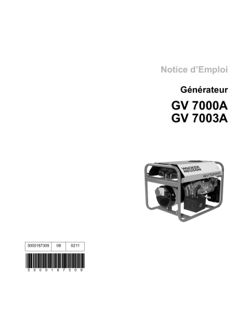 GV7000A | Wacker Neuson GV7003A Portable Generator Manuel utilisateur | Fixfr