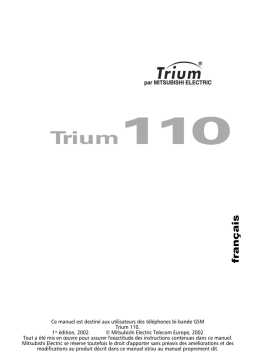 TRIUM 110 Manuel utilisateur