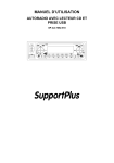 SUPPORTPLUS AUTORADIO AVEC LECTEUR CD ET PRISE USB SP-CA-7052-510 Manuel utilisateur