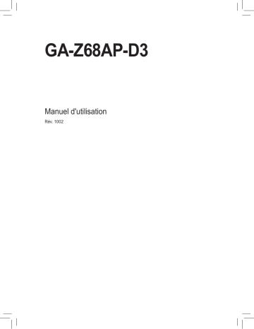 Manuel du propriétaire | Gigabyte GA-Z68AP-D3 Manuel utilisateur | Fixfr