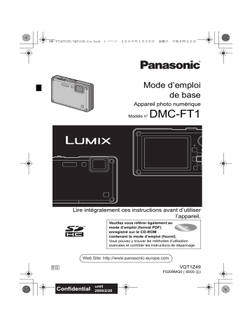 Manuel du propriétaire | Panasonic LUMIX DMC-FT1 Manuel utilisateur | Fixfr