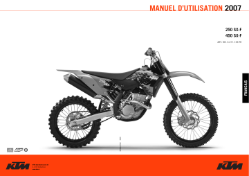 Manuel du propriétaire | KTM 250 SX-F Manuel utilisateur | Fixfr