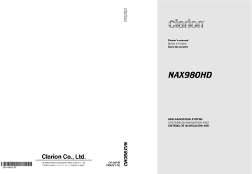 Manuel du propriétaire | Clarion NAX980HD Manuel utilisateur | Fixfr