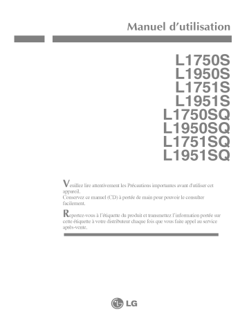 LG L1950SQ-SN Manuel du propriétaire | Fixfr