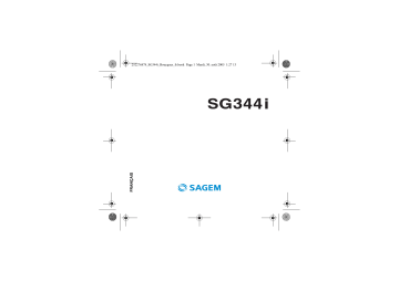 Manuel du propriétaire | Sagem SG344I Manuel utilisateur | Fixfr