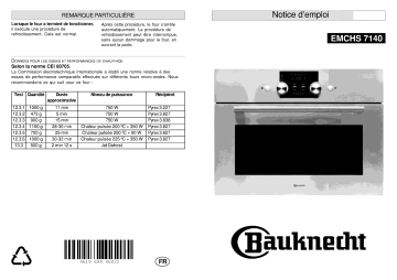 Mode d'emploi | Whirlpool EMCHS 7140 IN Manuel utilisateur | Fixfr