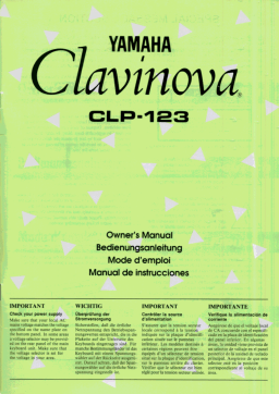 Yamaha CLP-123 Manuel utilisateur