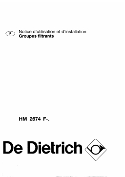 De Dietrich HM2674F1 Manuel utilisateur