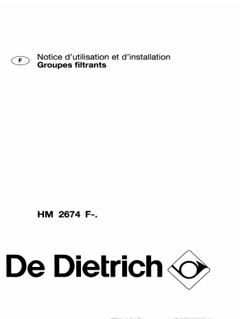 Manuel du propriétaire | De Dietrich HM2674F1 Manuel utilisateur | Fixfr