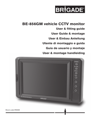 Brigade BE-856GM (3756) Camera Monitor System Manuel utilisateur | Fixfr