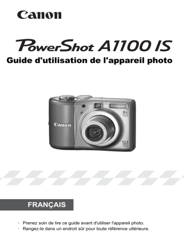 Mode d'emploi | Canon PowerShot A1100 IS Manuel utilisateur | Fixfr