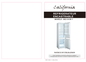 Manuel du propriétaire | California DE2-34.BI-1 Réfrigérateur combiné Manuel utilisateur | Fixfr