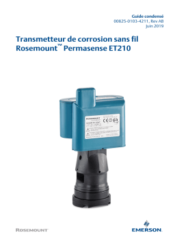 Rosemount ET210 Wireless Corrosion Transmitter Manuel utilisateur