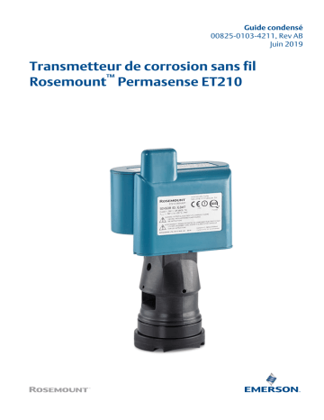 Mode d'emploi | Rosemount ET210 Wireless Corrosion Transmitter Manuel utilisateur | Fixfr