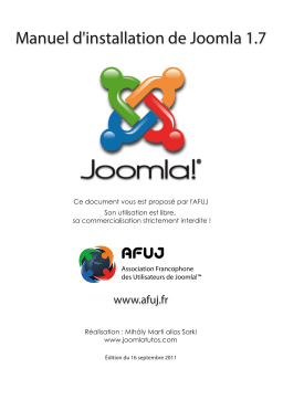 Joomla 1.7 Manuel utilisateur