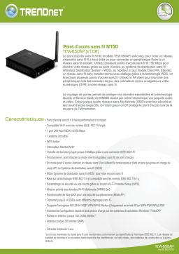 Trendnet RB-TEW-650AP N150 Wireless Access Point Fiche technique