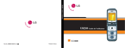 LG Série U8210 Manuel utilisateur