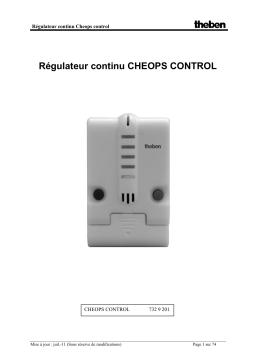 THEBEN CHEOPS control KNX Manuel utilisateur