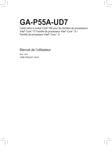 Manuel du propriétaire | Gigabyte GA-P55A-UD7 Manuel utilisateur | Fixfr