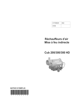 Wacker Neuson CUB200 Indirect Fired Air Heater Manuel utilisateur