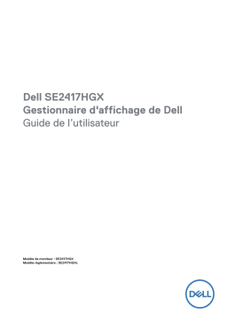 Dell SE2417HGX electronics accessory Manuel utilisateur
