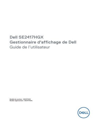 Dell SE2417HGX electronics accessory Manuel utilisateur | Fixfr