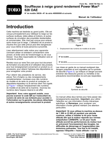 Toro Power Max Heavy Duty 828 OAE Snowthrower Manuel utilisateur | Fixfr