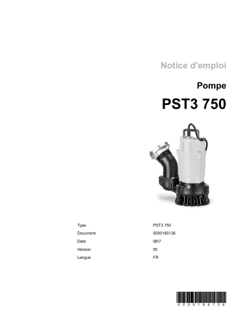 Wacker Neuson PST3750 Submersible Pump Manuel utilisateur | Fixfr