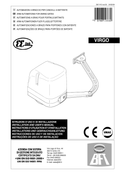 BFT Virgo Manuel utilisateur