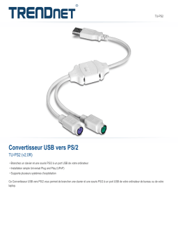 Trendnet TU-PS2 USB to PS/2 Converter Fiche technique