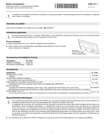 V-ZUG 326 Hob GK36TIF Induction Guide d'installation | Fixfr