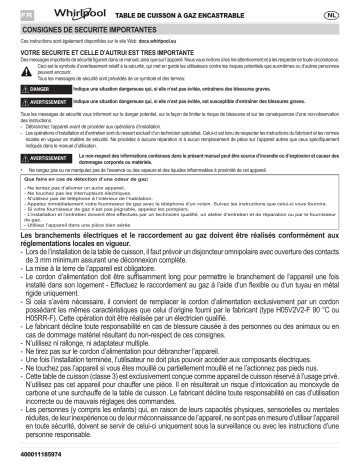 Mode d'emploi | Whirlpool GOR 6414/NB Manuel utilisateur | Fixfr