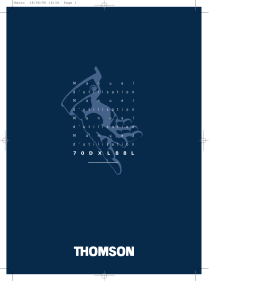 Thomson 70DXL88L Manuel utilisateur