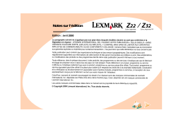 Lexmark Z22 Manuel utilisateur