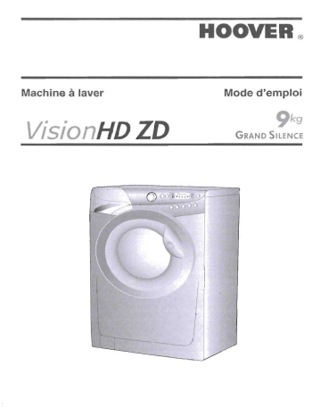 Manuel du propriétaire | Hoover VISION HD ZD 9KG Manuel utilisateur | Fixfr