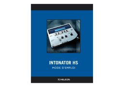 TC Electronic INTONATOR HS Manuel utilisateur