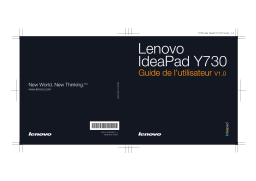 Lenovo IDEAPAD Y730 Manuel utilisateur