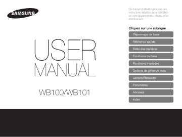 WB101 | Samsung WB100 Mode d'emploi | Fixfr